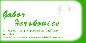 gabor herskovics business card